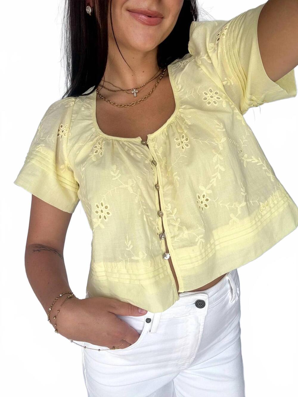 NEW OLIVACEOUS the elaine top in butter